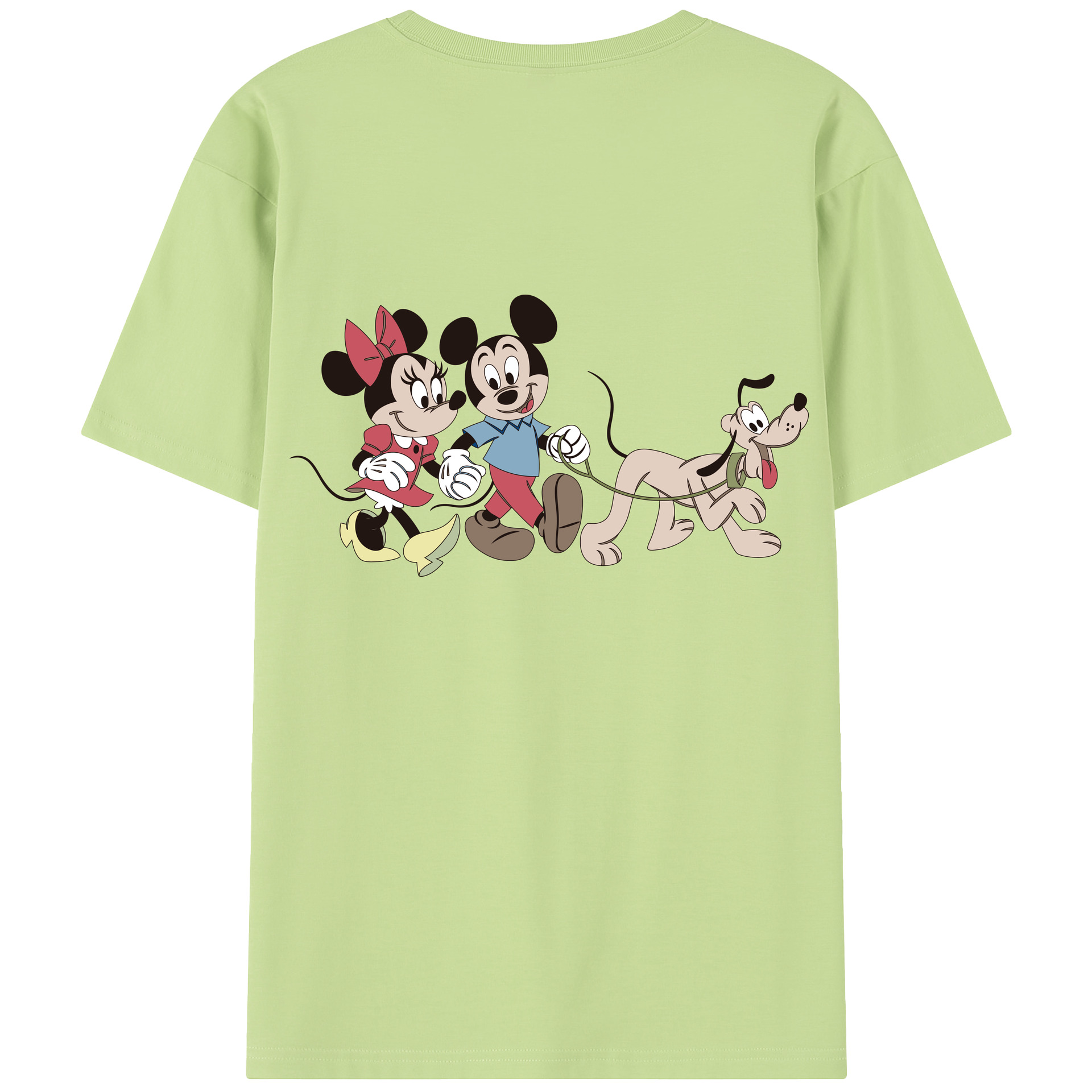 （画像用） ミッキーマウス Mickey Mouse 綿100％半袖Tシャツ（背面プリント）